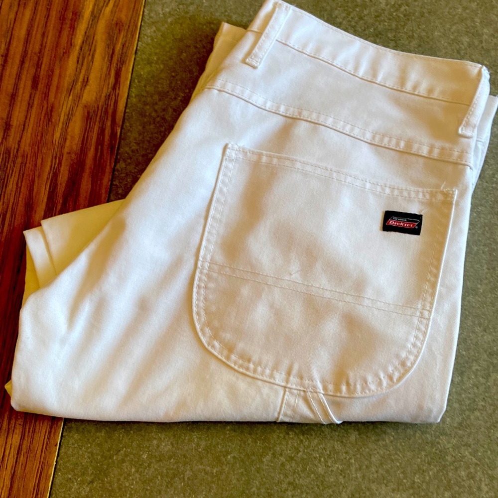 Men's white Dickies pants! Never worn 34x30